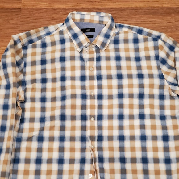 Hugo Boss Sharp Fit L/S Button Down Shirt Sz XL - Picture 3 of 5